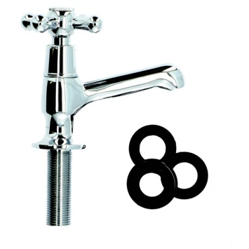 Handson Fonteinkraan Louise met Draaiknop Chroom Handson Fonteinkraan Louise Met Draaiknop Chroom -Badkamerwinkel Voor Thuis 123 7542