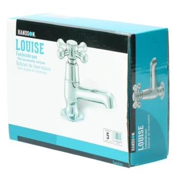 Handson Fonteinkraan Louise met Draaiknop Chroom Handson Fonteinkraan Louise Met Draaiknop Chroom -Badkamerwinkel Voor Thuis 123 7543
