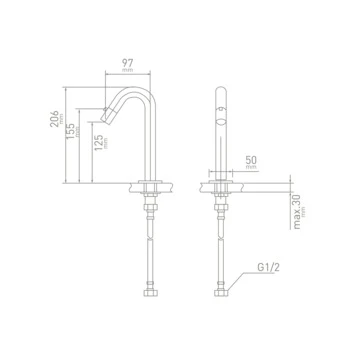 Van Marcke Fonteinkraan Sculpt met Draaiknop Chroom Van Marcke Fonteinkraan Sculpt Met Draaiknop Chroom -Badkamerwinkel Voor Thuis 123 7546