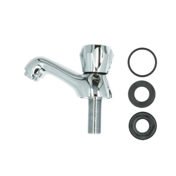 Handson Fonteinkraan Thomas lage uitloop met Draaiknop Chroom Handson Fonteinkraan Thomas Lage Uitloop Met Draaiknop Chroom -Badkamerwinkel Voor Thuis 123 7555