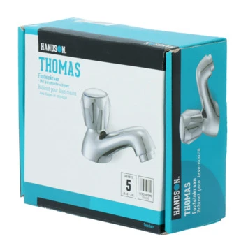 Handson Fonteinkraan Thomas lage uitloop met Draaiknop Chroom Handson Fonteinkraan Thomas Lage Uitloop Met Draaiknop Chroom -Badkamerwinkel Voor Thuis 123 7556