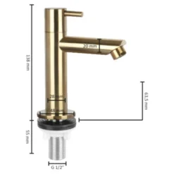 Differnz Fonteinkraan Recht Mat Goud 3 Differnz Fonteinkraan Recht Mat Goud -Badkamerwinkel Voor Thuis 123 7572