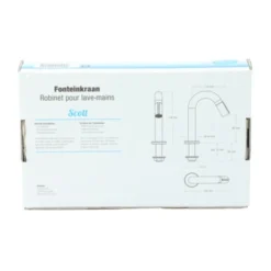 Atlantic Fonteinkraan Scott Met Draaiknop Messing -Badkamerwinkel Voor Thuis 123 7585