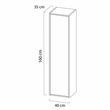 Tiger Helsinki kolomkast 40 cm naturel eiken Tiger Helsinki Kolomkast 40 Cm Naturel Eiken -Badkamerwinkel Voor Thuis 123 760