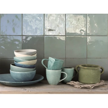 Wandtegel Sava blauw 13x13 cm 1m² Wandtegel Sava Blauw 13x13 Cm 1m² -Badkamerwinkel Voor Thuis 123 7641