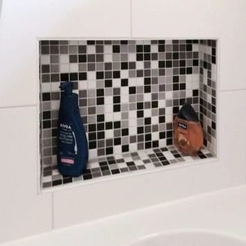 Mozaiek Wit/Zwart/Grijs 30x30cm Mozaiek Wit/Zwart/Grijs 30x30cm -Badkamerwinkel Voor Thuis 123 7663