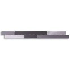 Wandtegelstrip Aluminium/Zwart 30x3 Cm