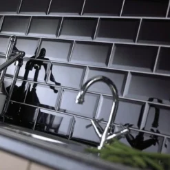 Wandtegel Metro Zwart 10x20 Cm 0,96 M² 2 Wandtegel Metro Zwart 10x20 Cm 0,96 M² -Badkamerwinkel Voor Thuis 123 7748