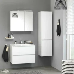 Tiger Karlo Kolomkast Sneeuwwit 160 Cm 3 Tiger Karlo Kolomkast Sneeuwwit 160 Cm -Badkamerwinkel Voor Thuis 123 777