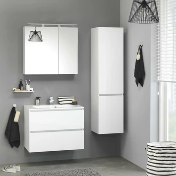 Tiger Karlo kolomkast sneeuwwit 160 cm Tiger Karlo Kolomkast Sneeuwwit 160 Cm -Badkamerwinkel Voor Thuis 123 777