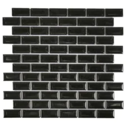 Mozaïektegel Mini Metro Zwart 32,2x29,8 Cm 4 Stuks