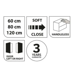 Tiger Spiegelkast S-Line 120cm Sneeuwwit 2 Tiger Spiegelkast S-Line 120cm Sneeuwwit -Badkamerwinkel Voor Thuis 123 804