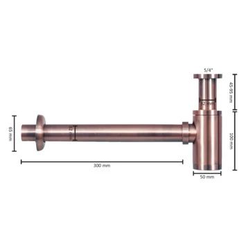 Differnz sifon rood koper Differnz Sifon Rood Koper -Badkamerwinkel Voor Thuis 123 8046