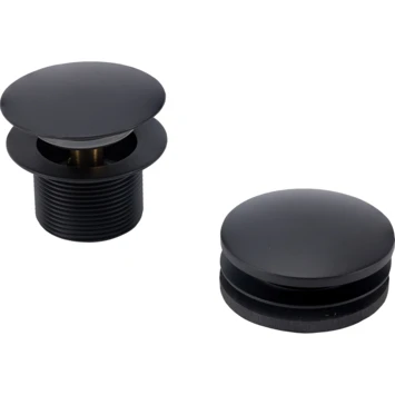 Sanivesk Afvoerplug Bad + Knop Zwart Sanivesk Afvoerplug Bad + Knop Zwart -Badkamerwinkel Voor Thuis 123 8056