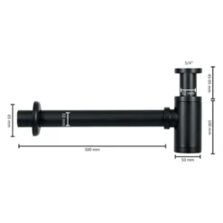 Differnz Sifon Mat Zwart 2 Differnz Sifon Mat Zwart -Badkamerwinkel Voor Thuis 123 8064