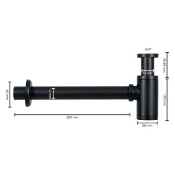 Differnz sifon mat zwart Differnz Sifon Mat Zwart -Badkamerwinkel Voor Thuis 123 8064