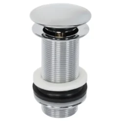 Sanivesk Afvoerplug Click 6/4" Rond + Overloop Lang Chroom