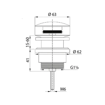Tiger wastafelplug 5/4" RVS Tiger Wastafelplug 5/4" RVS -Badkamerwinkel Voor Thuis 123 8081