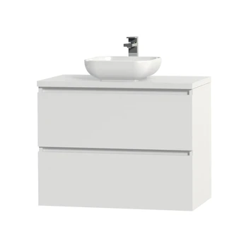 Tiger Karlo Badkamermeubelset 80 cm Hoogglans wit met wit houten wasblad en glanzend witte keramische waskom Tiger Karlo Badkamermeubelset 80 Cm Hoogglans Wit Met Wit Houten Wasblad En Glanzend Witte Keramische Waskom -Badkamerwinkel Voor Thuis 123 81