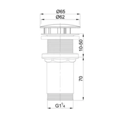 TIGER Ontario Wastafelplug 30-55mm Tbv Kom+font 3 TIGER Ontario Wastafelplug 30-55mm Tbv Kom+font -Badkamerwinkel Voor Thuis 123 8101