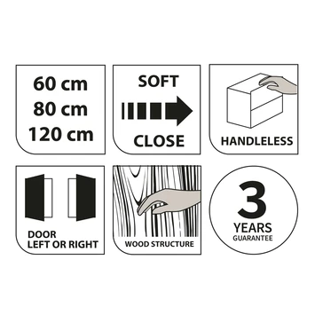 S-line spiegelkast 80 chalet eik TIGER S-line Spiegelkast 80 Chalet Eik -Badkamerwinkel Voor Thuis 123 816