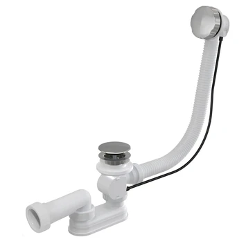 Universele bad afvoer/-overloop 57 cm inclusief sifon 50/52 mm SEALSKIN Universele Bad Afvoer/-overloop 57 Cm Inclusief Sifon 50/52 Mm -Badkamerwinkel Voor Thuis 123 8164