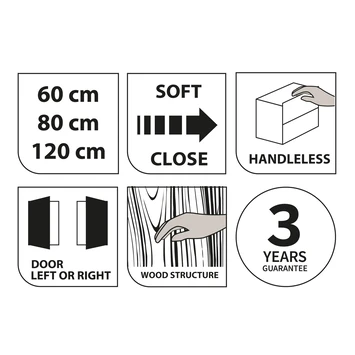 S-line spiegelkast 60cm chalet eiken TIGER S-line Spiegelkast 60cm Chalet Eiken -Badkamerwinkel Voor Thuis 123 827