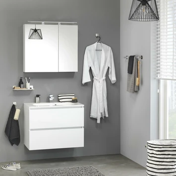 Tiger spiegelkast S-Line 80cm sneeuwwit Tiger Spiegelkast S-Line 80cm Sneeuwwit -Badkamerwinkel Voor Thuis 123 829