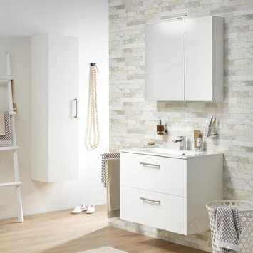 Tiger spiegelkast S-Line 80cm sneeuwwit Tiger Spiegelkast S-Line 80cm Sneeuwwit -Badkamerwinkel Voor Thuis 123 830