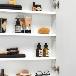 Tiger Spiegelkast S-Line 80cm Sneeuwwit 3 Tiger Spiegelkast S-Line 80cm Sneeuwwit -Badkamerwinkel Voor Thuis 123 831