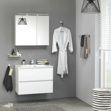 Tiger spiegelkast S-Line 60cm sneeuwwit Tiger Spiegelkast S-Line 60cm Sneeuwwit -Badkamerwinkel Voor Thuis 123 848