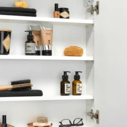 Tiger Spiegelkast S-Line 60cm Sneeuwwit 3 Tiger Spiegelkast S-Line 60cm Sneeuwwit -Badkamerwinkel Voor Thuis 123 850