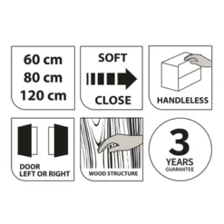 TIGER S-line Spiegelkast 80 Naturel Eik 3 TIGER S-line Spiegelkast 80 Naturel Eik -Badkamerwinkel Voor Thuis 123 863