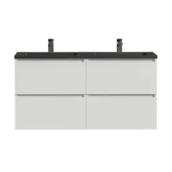 Tiger Karlo Badkamermeubel 120 Cm Hoogglans Wit Met Wastafel Zwart 2 Tiger Karlo Badkamermeubel 120 Cm Hoogglans Wit Met Wastafel Zwart -Badkamerwinkel Voor Thuis 123 866