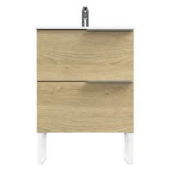 Tiger Badmeubelset Pocket 60 Cm Met 2 Lades Naturel Eik Incl. Looppoten 5 Tiger Badmeubelset Pocket 60 Cm Met 2 Lades Naturel Eik Incl. Looppoten -Badkamerwinkel Voor Thuis 123 892