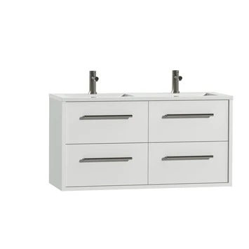 Tiger badkamermeubel Boston 120cm hoogglans wit met grepen RVS Tiger Badkamermeubel Boston 120cm Hoogglans Wit Met Grepen RVS -Badkamerwinkel Voor Thuis 123 911