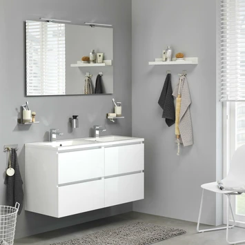 Tiger Karlo badkamermeubel 120 cm hoogglans wit met wastafel hoogglans wit Tiger Karlo Badkamermeubel 120 Cm Hoogglans Wit Met Wastafel Hoogglans Wit -Badkamerwinkel Voor Thuis 123 929