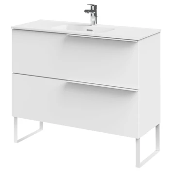 Tiger badmeubelset Pocket 100 cm met 2 lades Wit incl. looppoten Tiger Badmeubelset Pocket 100 Cm Met 2 Lades Wit Incl. Looppoten -Badkamerwinkel Voor Thuis 123 933