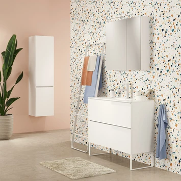 Tiger badmeubelset Pocket 100 cm met 2 lades Wit incl. looppoten Tiger Badmeubelset Pocket 100 Cm Met 2 Lades Wit Incl. Looppoten -Badkamerwinkel Voor Thuis 123 934