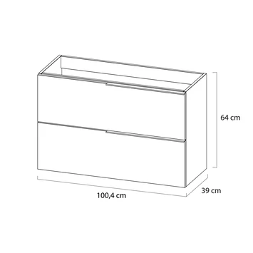 Tiger badmeubelset Pocket 100 cm met 2 lades Wit incl. looppoten Tiger Badmeubelset Pocket 100 Cm Met 2 Lades Wit Incl. Looppoten -Badkamerwinkel Voor Thuis 123 935