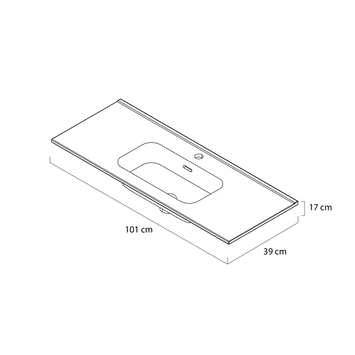 Tiger badmeubelset Pocket 100 cm met 2 lades Wit incl. looppoten Tiger Badmeubelset Pocket 100 Cm Met 2 Lades Wit Incl. Looppoten -Badkamerwinkel Voor Thuis 123 936