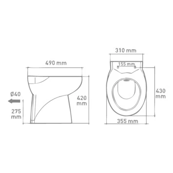 Van Marcke staand toilet met vermaler Van Marcke Staand Toilet Met Vermaler -Badkamerwinkel Voor Thuis 123 99
